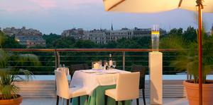 rooftop dining area