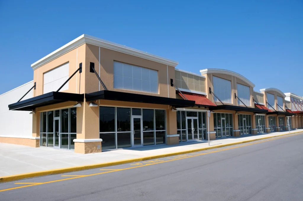 Modern retail commercial property managed by Meridian Realty Services in North Carolina